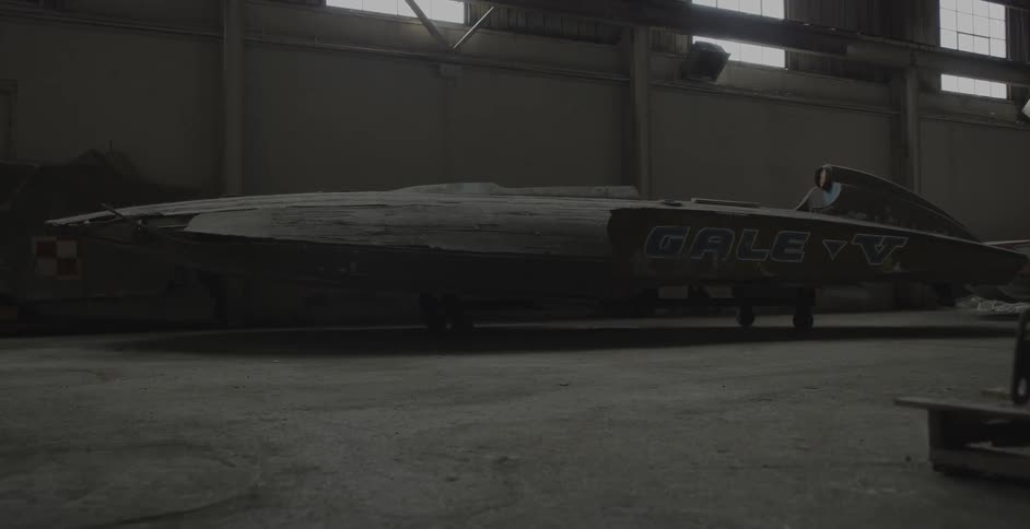 A vessel rest motionless in storage