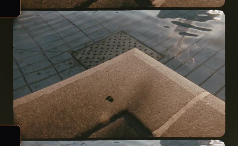 The sun is reflecting off the pool water