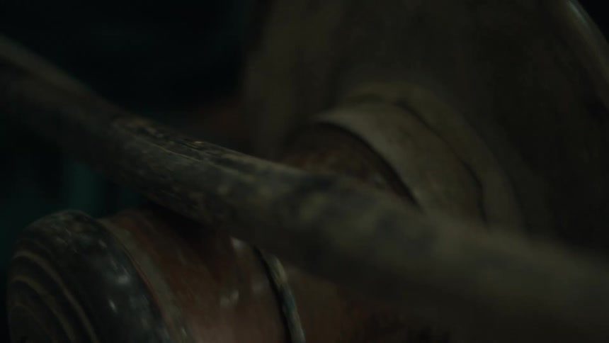 A rod is being used to spin the machine