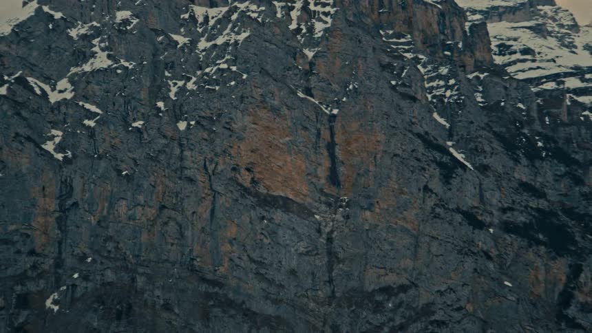 Snowy mountain wall