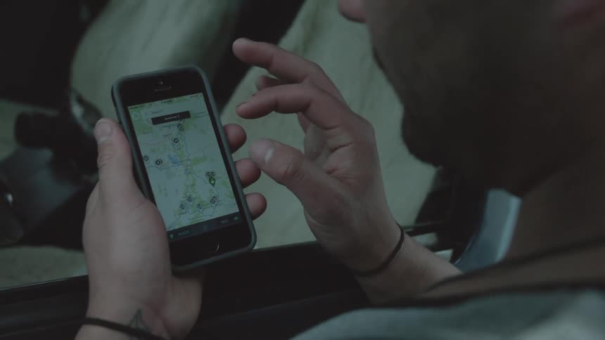 A person using their phone