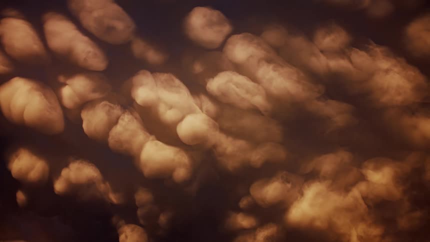 The clouds are moving and growing