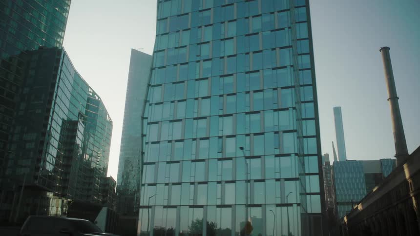 Modern and mirrored buildings in a metropolis
