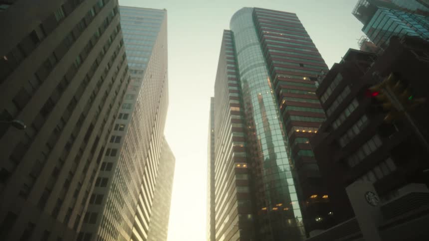 Urban street with modern buildings