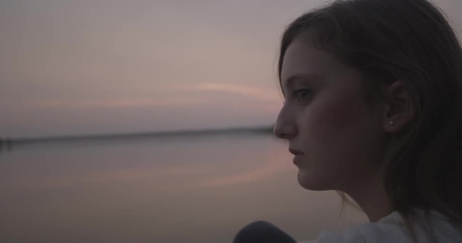 A person staring off at the horizon