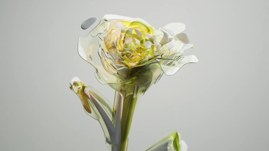 The animation is of a flower changing colors