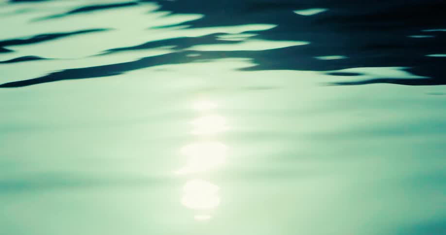 The sun is reflecting on the water