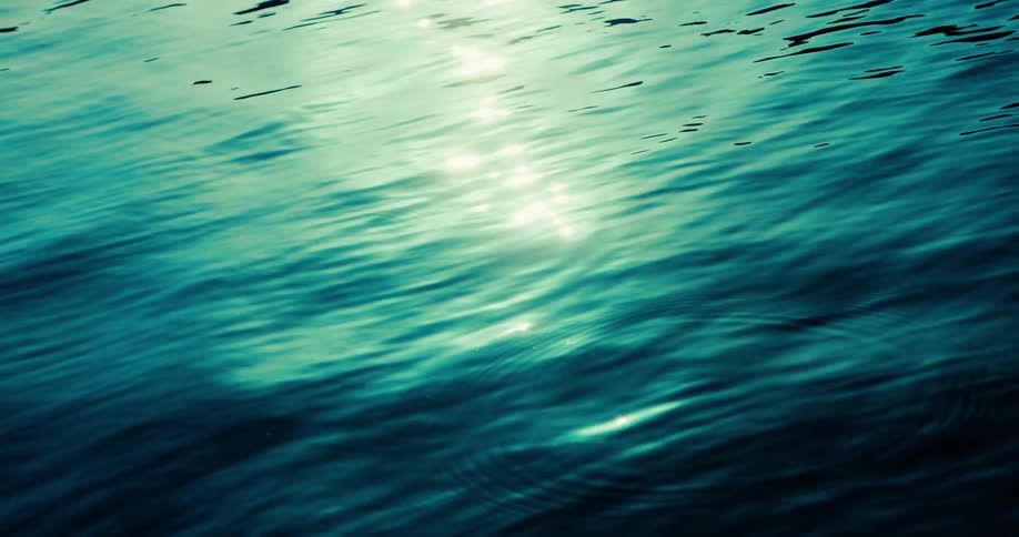 Sun glistening on gently rippling water