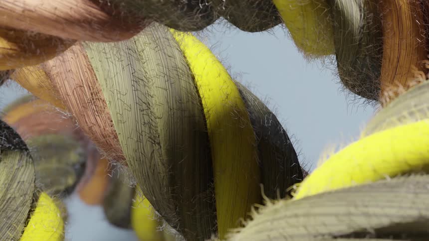Animation of colors ropes moving around