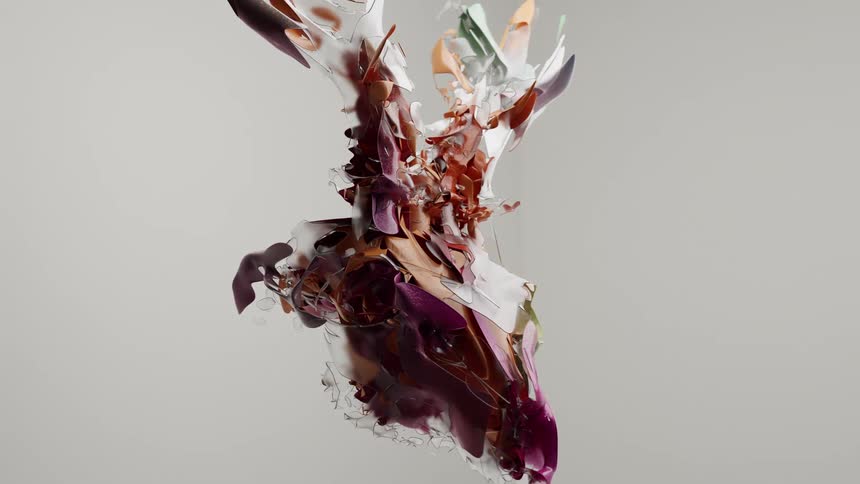 Head of a deer in abstract coloring