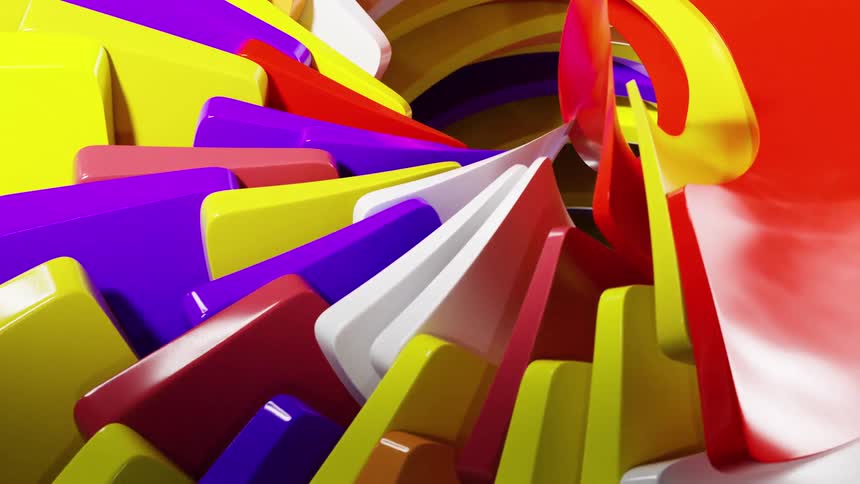 Colorful and abstract lines in motion
