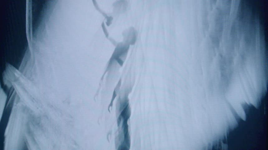 Silhouette of an abstract person in motion