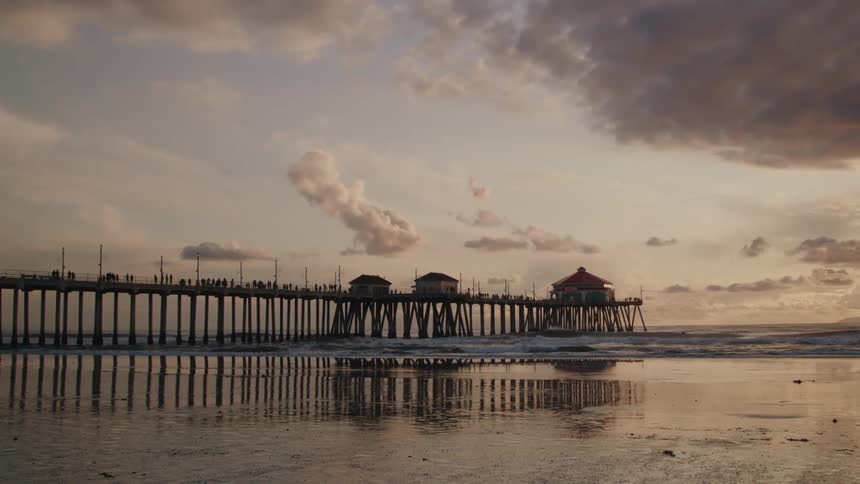 A footage of houses by the sea shore