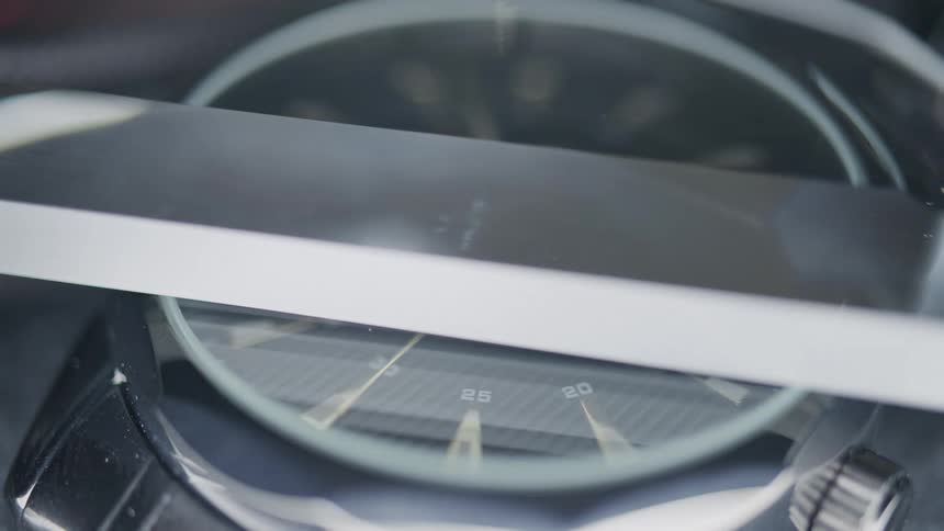 The surface of a wrist watch