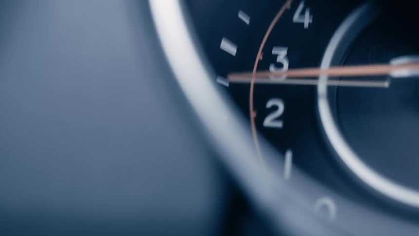 Closeup of a shaking odometer