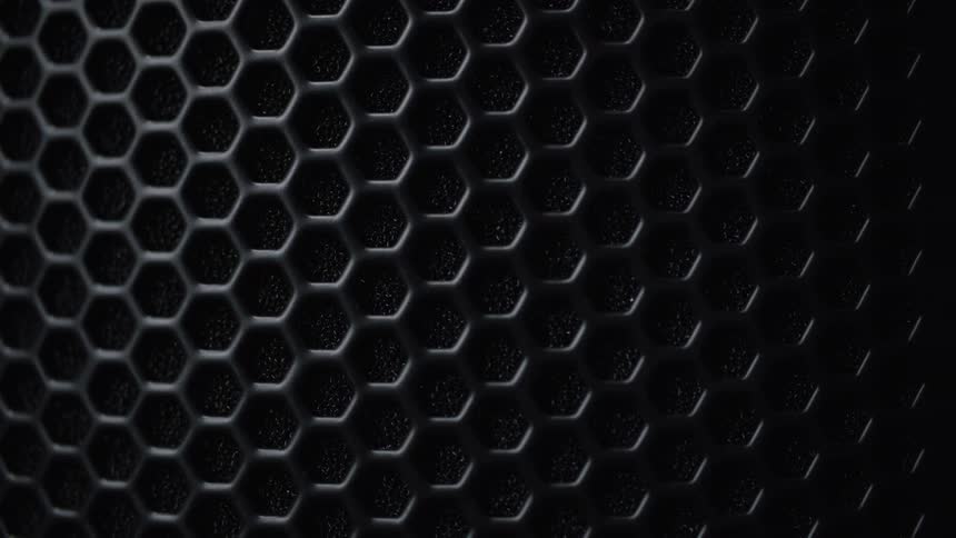 Black and abstract metallic closeup
