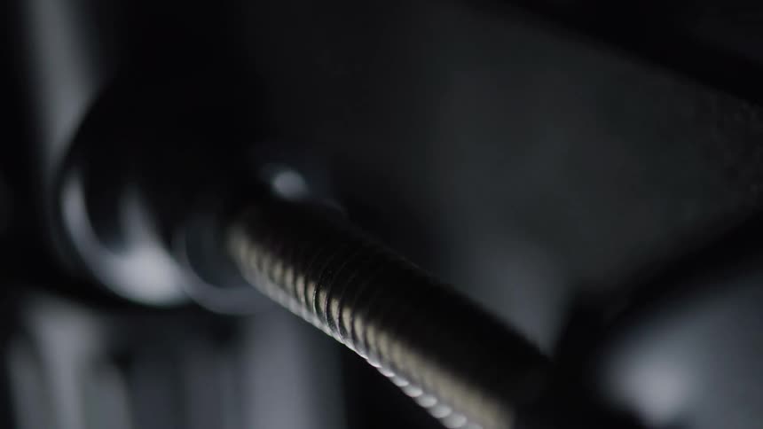 Metal instrument in a gloomy environment