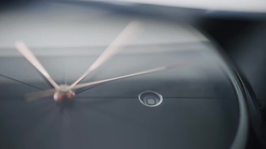 Close up of second moving clockwise on a watch