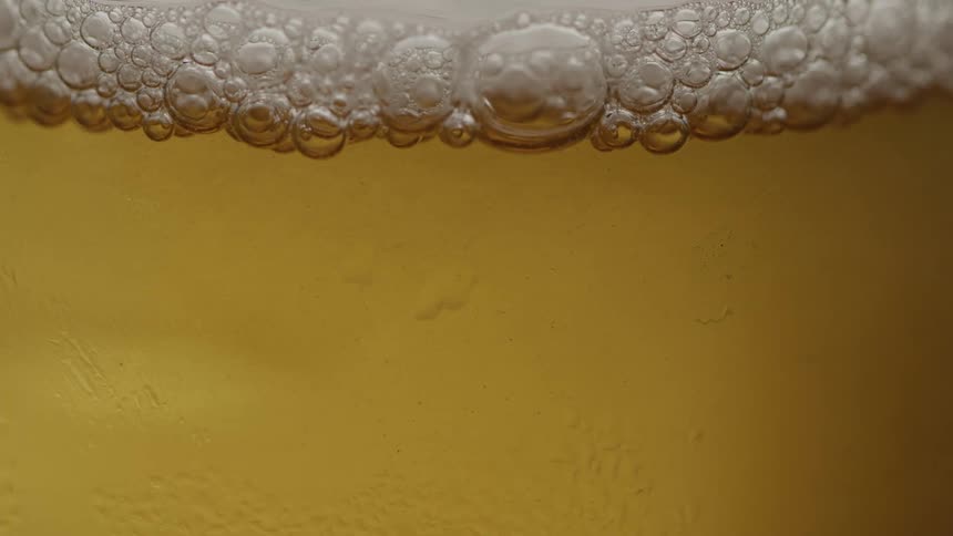 Close up of a glass of beer