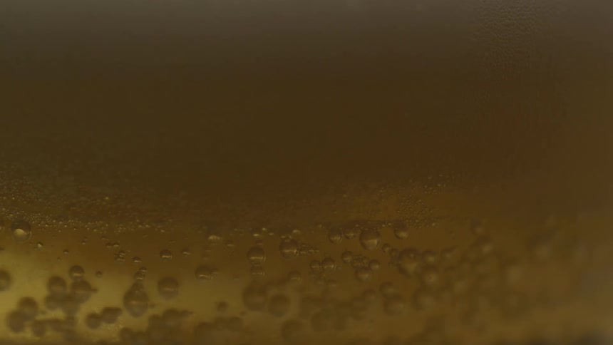 Beer fills the glass