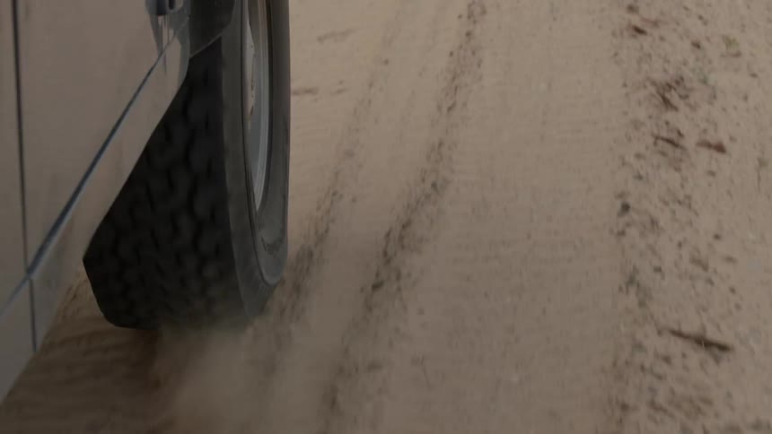 A close up of a car tire