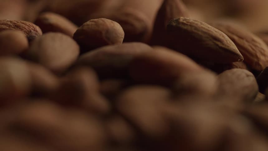 Tasty falling almonds