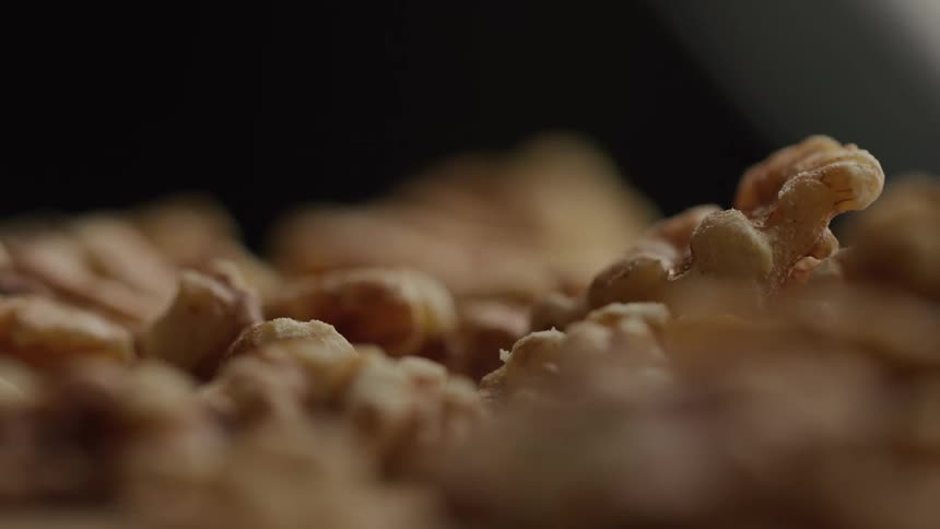 Closeup of food with natural light reflection