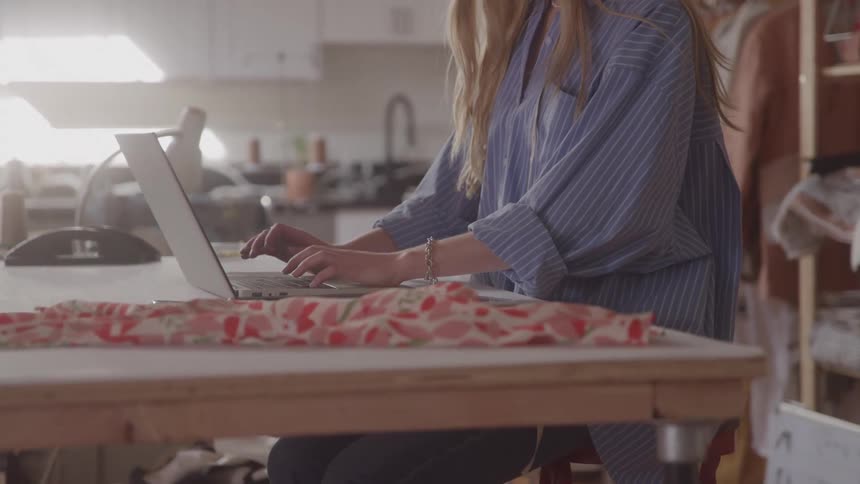 Girl working on a computer