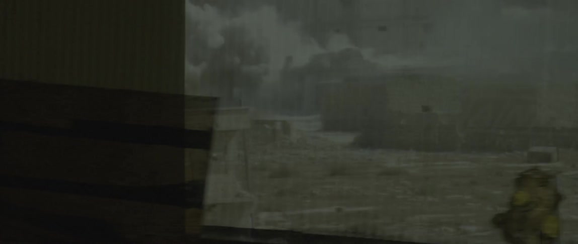 An explosion is projected onto a wall