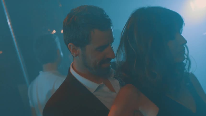 Man and woman dancing in the nightclub