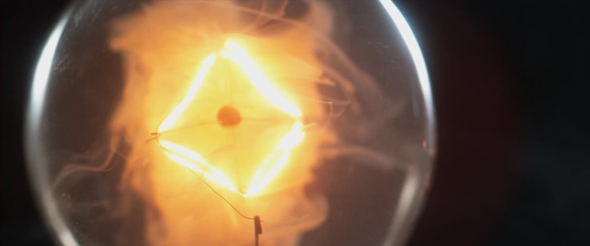 Lightbulb illuminating in slow motion