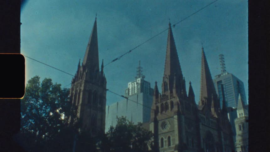 Classical church amidst the buildings of a metropolis