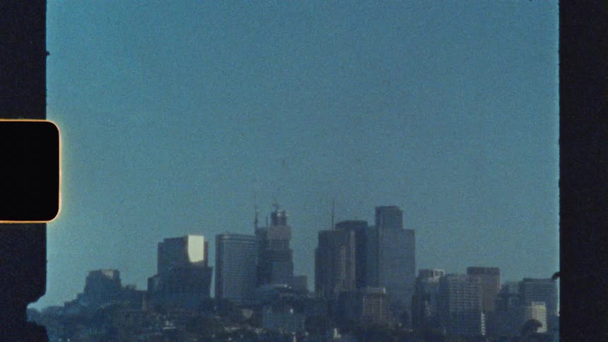 The large city has a huge skyline