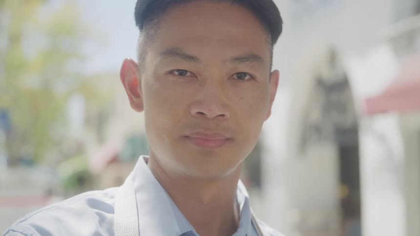 Portrait of a man with a happy expression