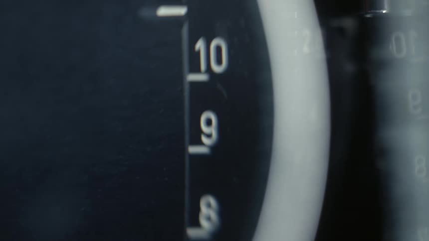 Closeup of a depth gauge