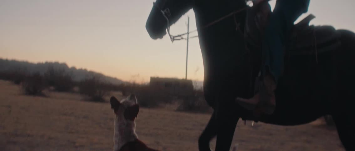 A lone figure on horseback rides across a desolate dusty landscape under a vast pale sky the scene evokes a sense of freedom and solitude characteristic of the american west