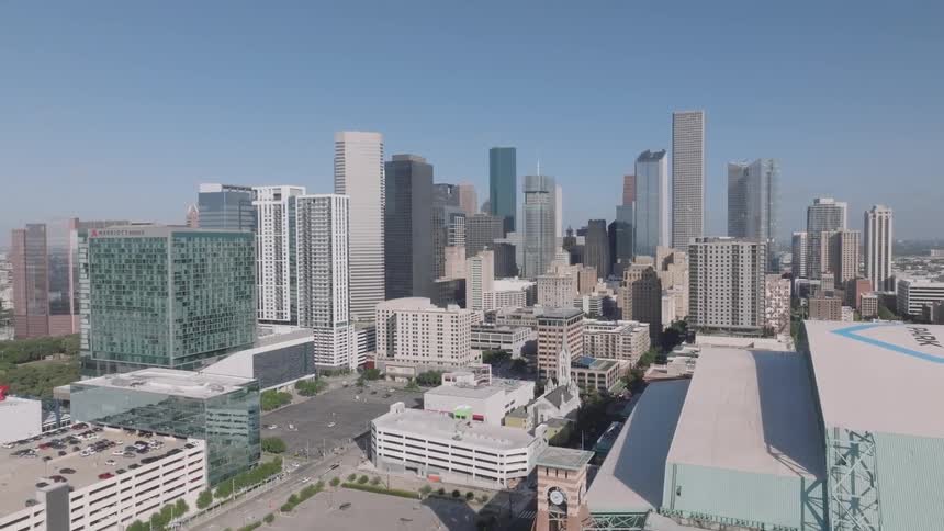 Aerial of a metropolitan city skyline during daytime