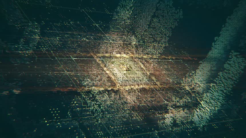 Motherboard of a computer with series of chips