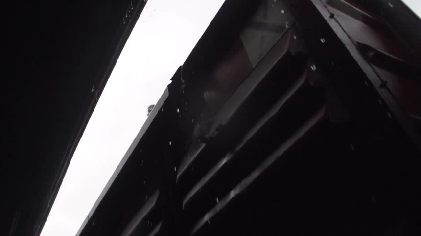 Water dripping from a metal structure