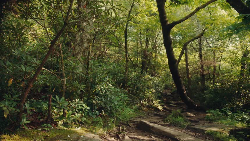 Trail in the middle of a forest