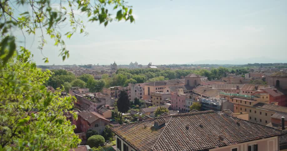 Panorama of an urban city with classical architecture