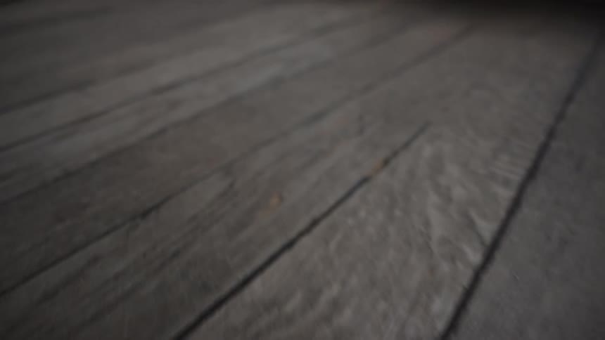 A house building with a wooden floor