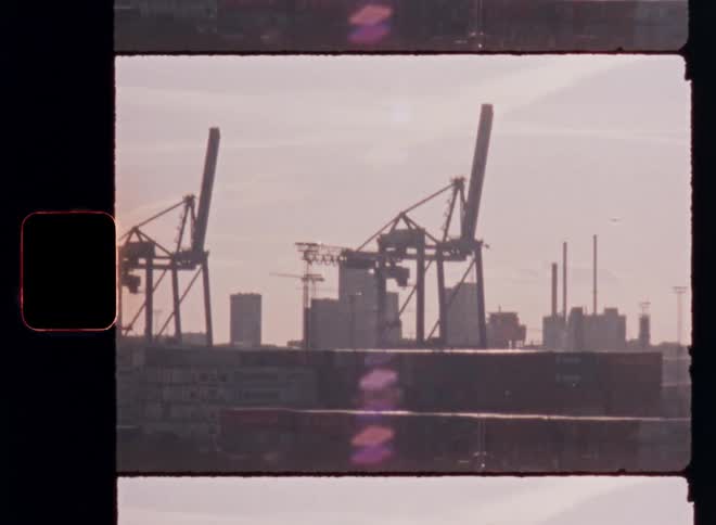 Industrial port by the sea