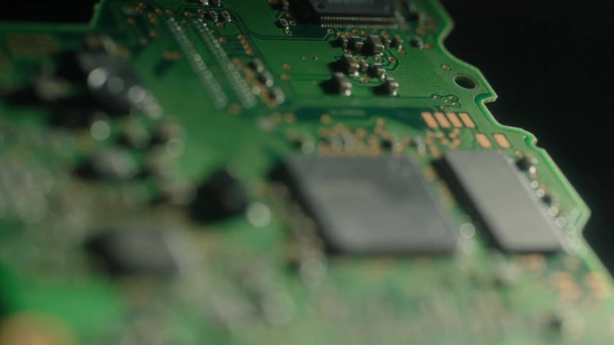 Close up of a computer circuit board