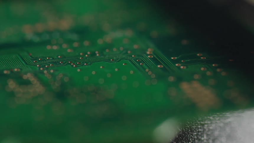 Close up of a computer circuit board