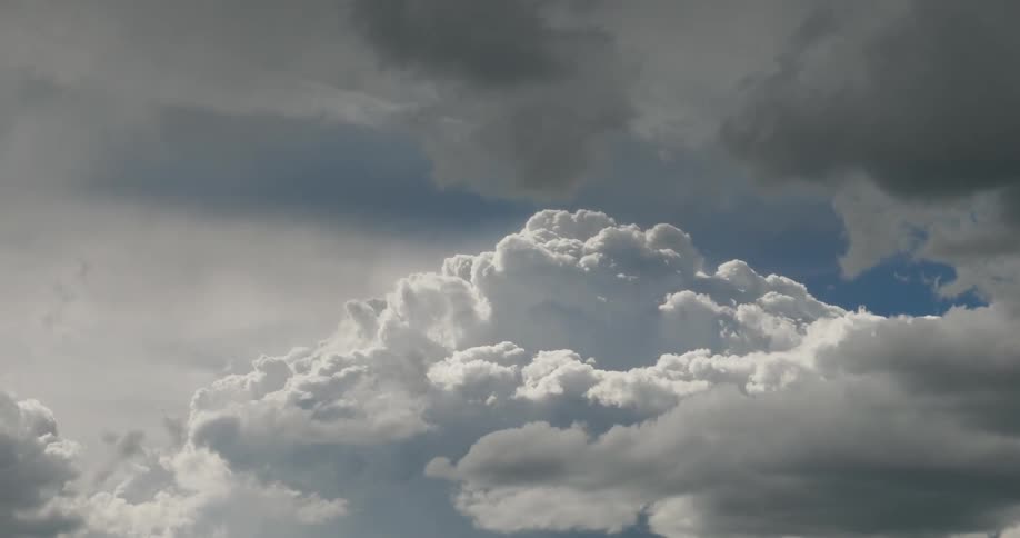 Clouds form and float in the sky