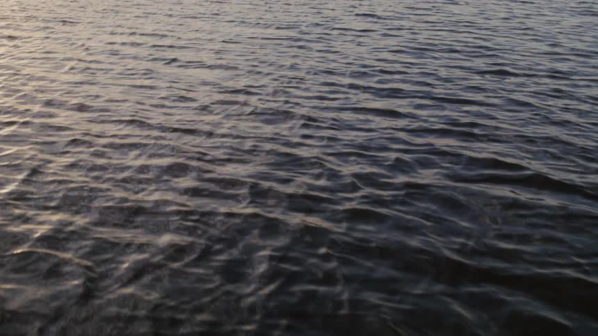 Water surface with gentle ripples reflecting the soft light of dusk