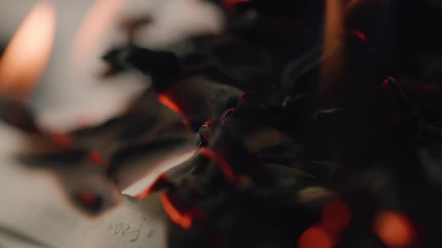 A piece of paper burns