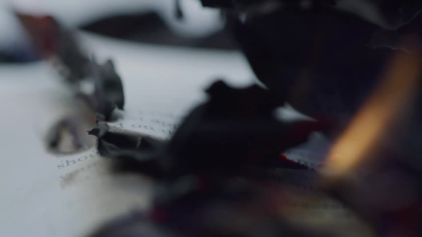 A piece of paper burns