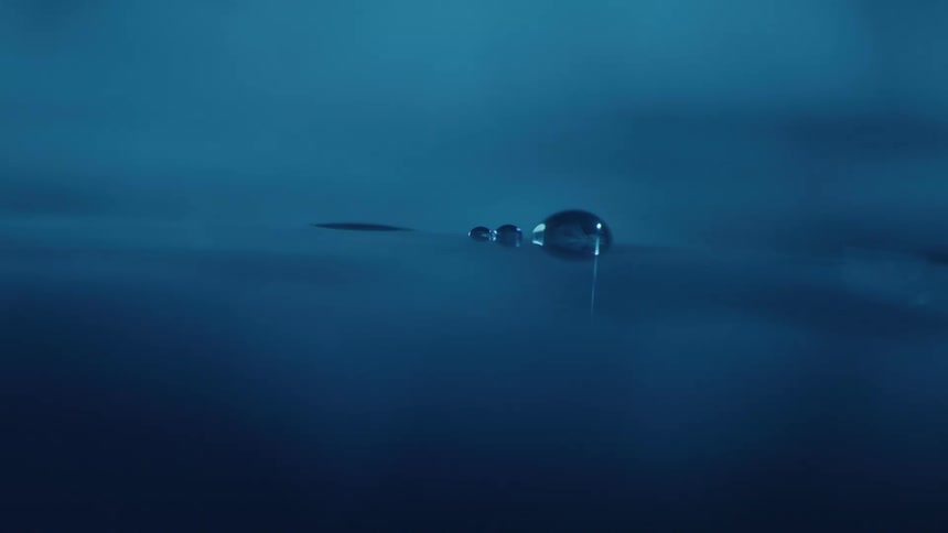 Water droplets on an abstract surface